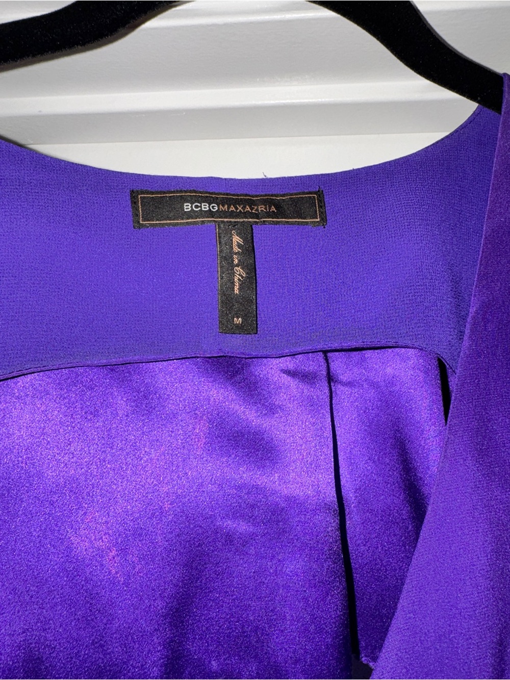 Purple Ruffle Sleeve V-Neck Blouse - Picture 5 of 7
